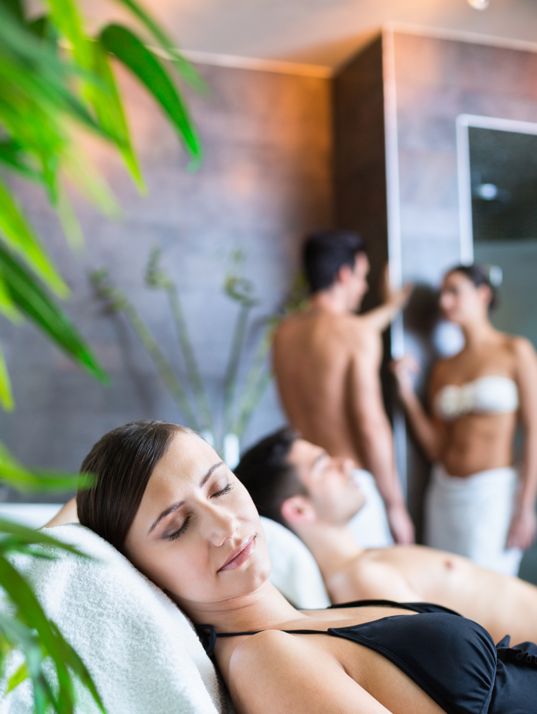 people relaxing in NUSPA spa